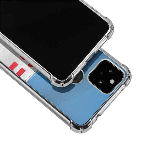 NFL Tennessee Titans White Striped Google Pixel 5 Clear Case